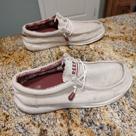 Reef Cushion Coast TX Casual Sneakers Tan Jute Slip On Men's Size US 10 - Picture 5 of 12